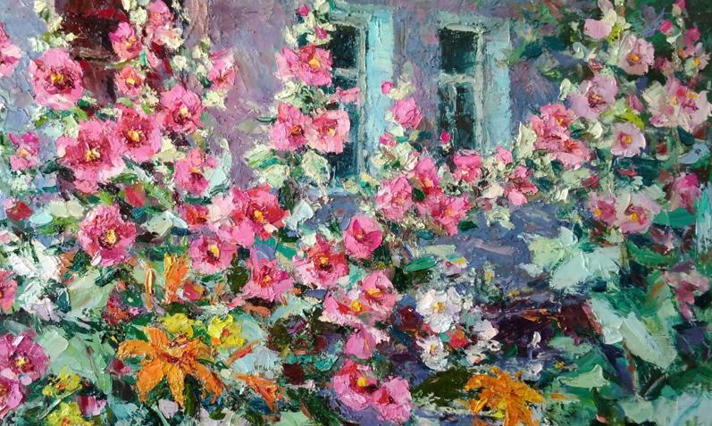 Mallow near the house Alexander Nikolaevich Cherednichenko