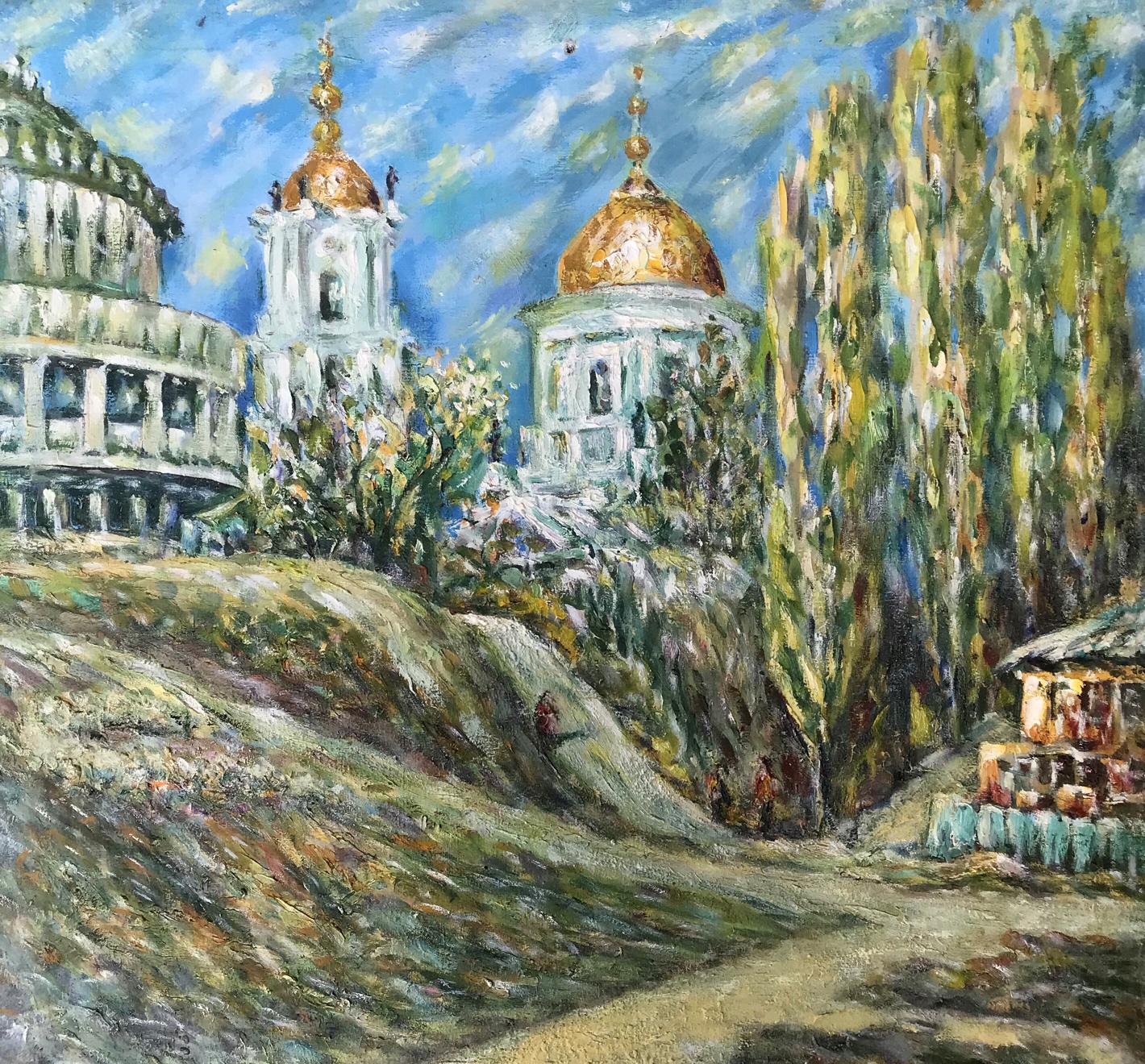 Oil painting Street of Heroes of Stalingrad Shapoval Ivan Leontyevich