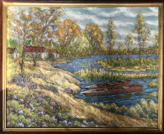 Oil painting Boats Shapoval Ivan Leontyevich