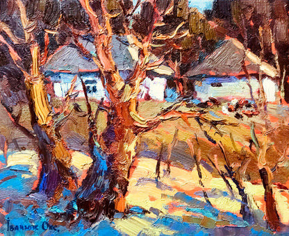 Oil painting Warm evening Ivanyuk Oksana