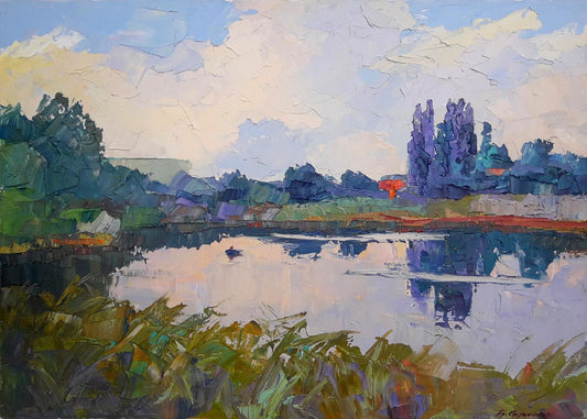 Oil painting River bed Serdyuk Boris Petrovich