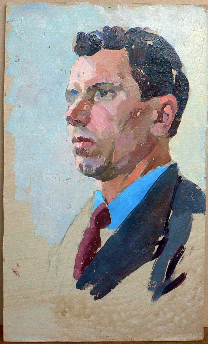 Oil painting Portrait of a man Berkut Kommunar Savelyevich