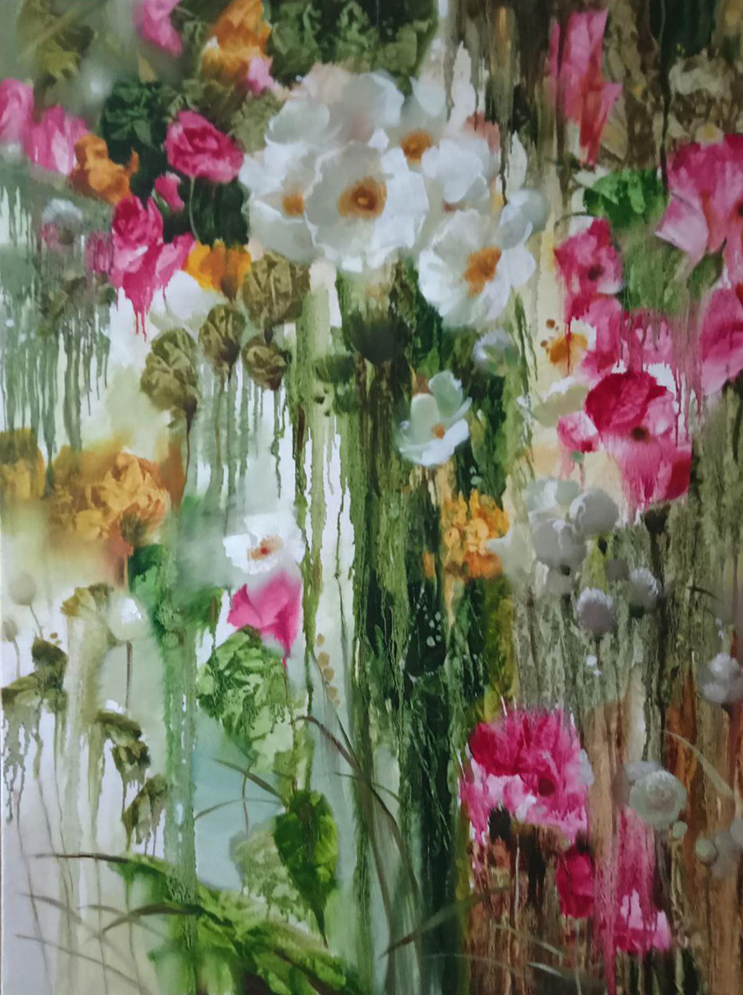 Abstract oil painting Morning flowers Anatoly Borisovich Tarabanov