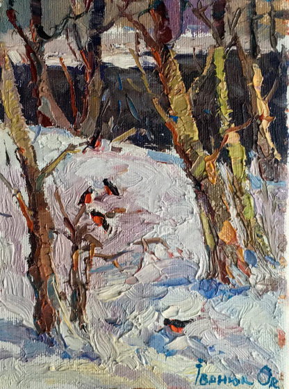 Oil painting Winter Ivanyuk Oksana