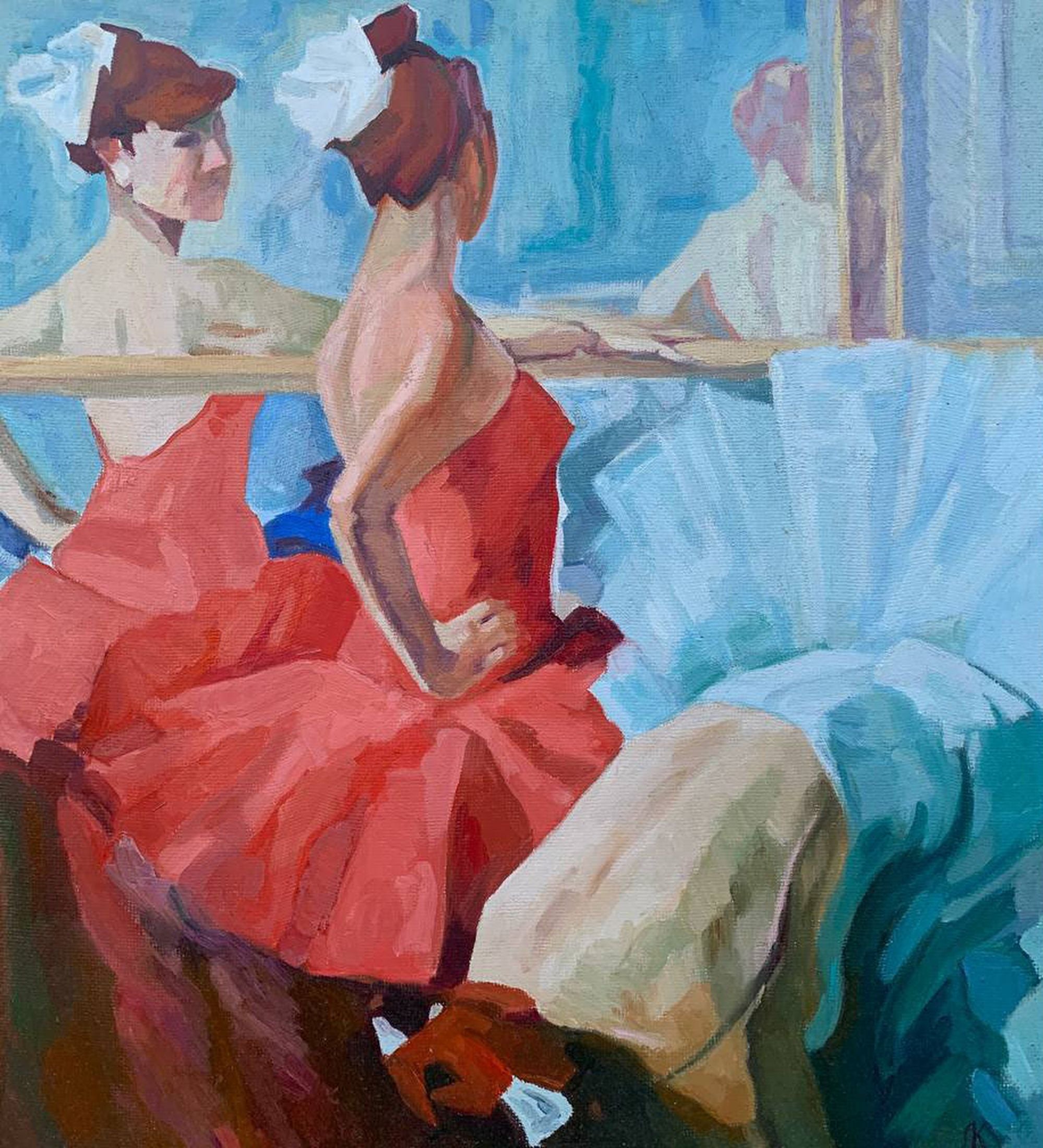 Oil painting Ballerinas L.K.