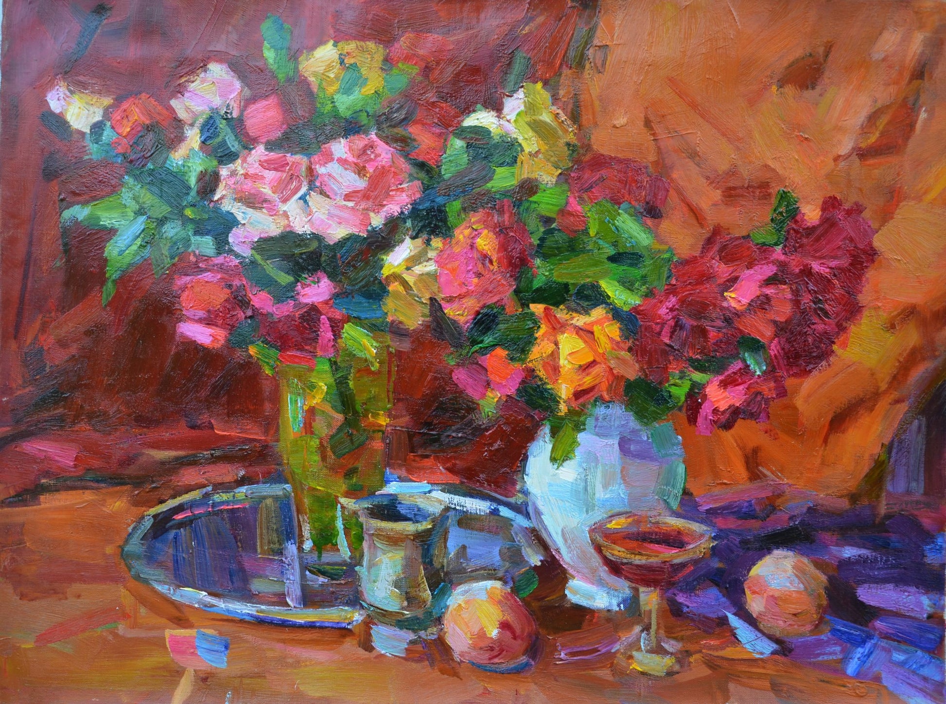 Oli painting Bouquets of roses Pereta Vyacheslav