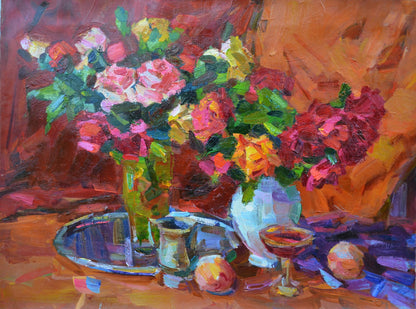 Oli painting Bouquets of roses Pereta Vyacheslav