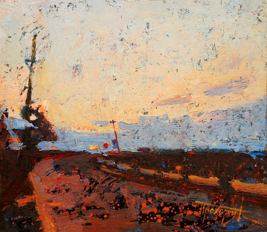Oil painting Way home Prohorchuk Daria
