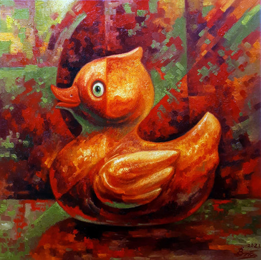 Oil painting Duckling Sergey Voichenko