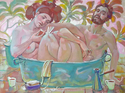 Acrylic painting In the bathroom Nicolay Butkovsky