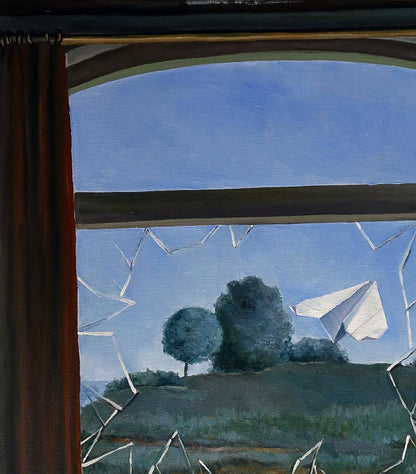 Oil painting Magritte window Varvarov Anatoly Viktorovich