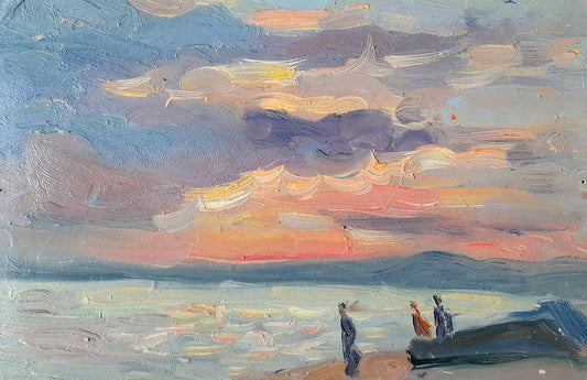 Oil painting Sunset by the sea Kovalenko Ivan Mikhailovich