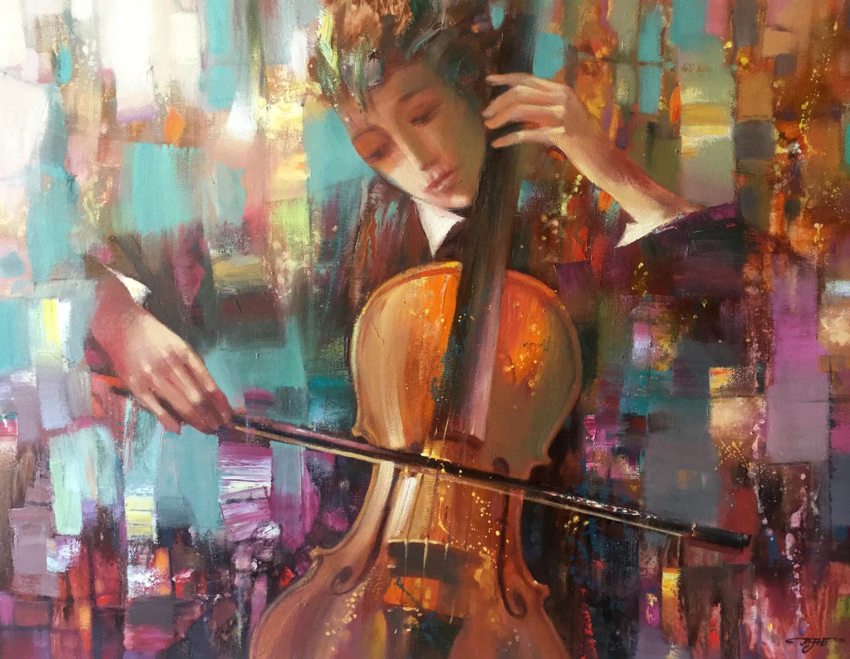 Abstract oil painting Music Anatoly Tarabanov