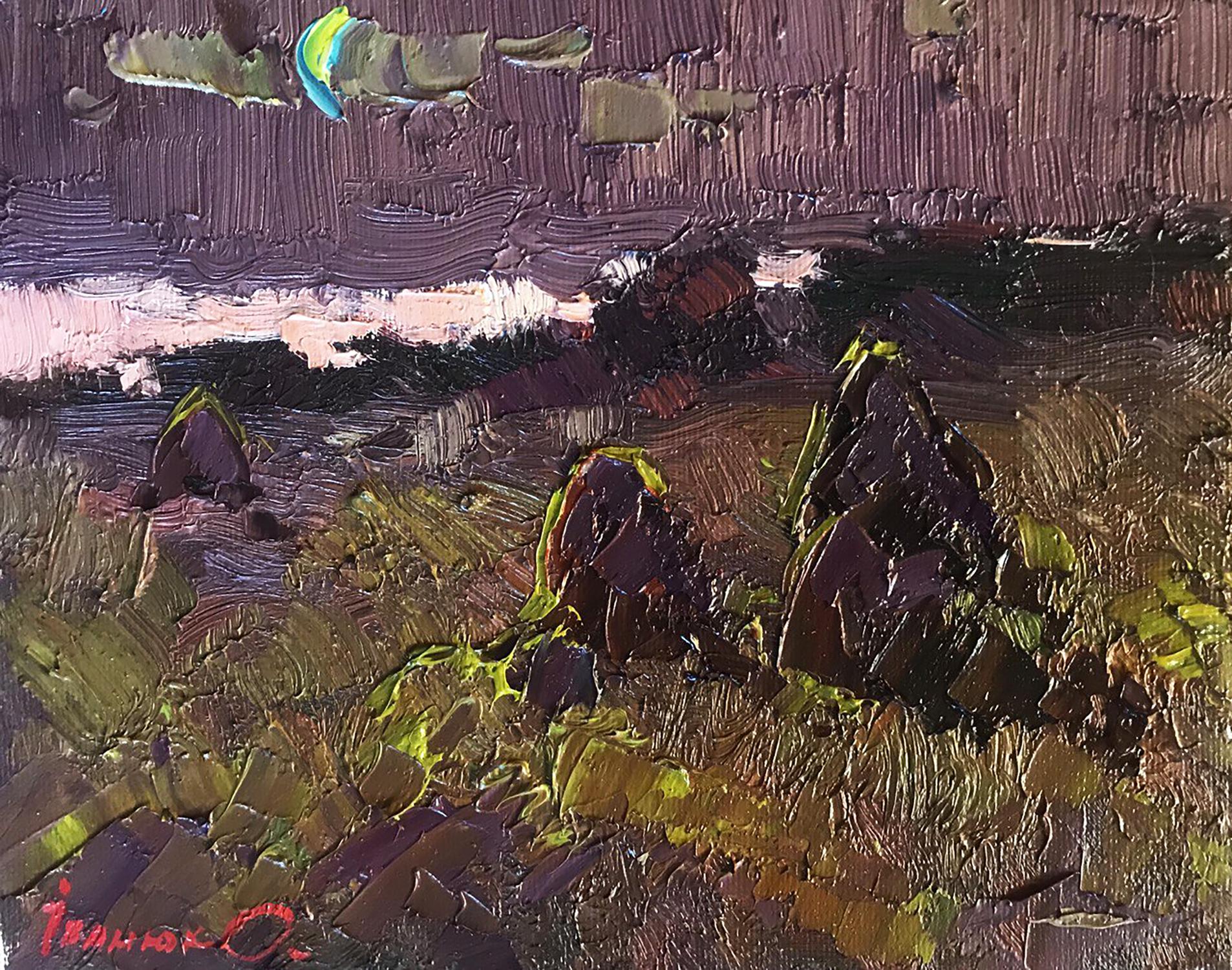 Oil painting Month night Ivanyuk Oksana