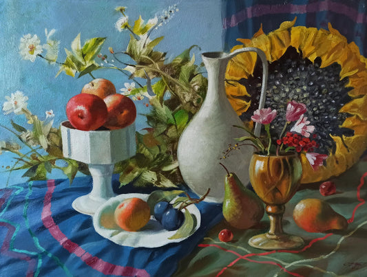 Abstract oil painting Harvest Refreshment Anatoly Tarabanov