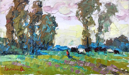 Oil painting The trees are rustling Ivanyuk Alex