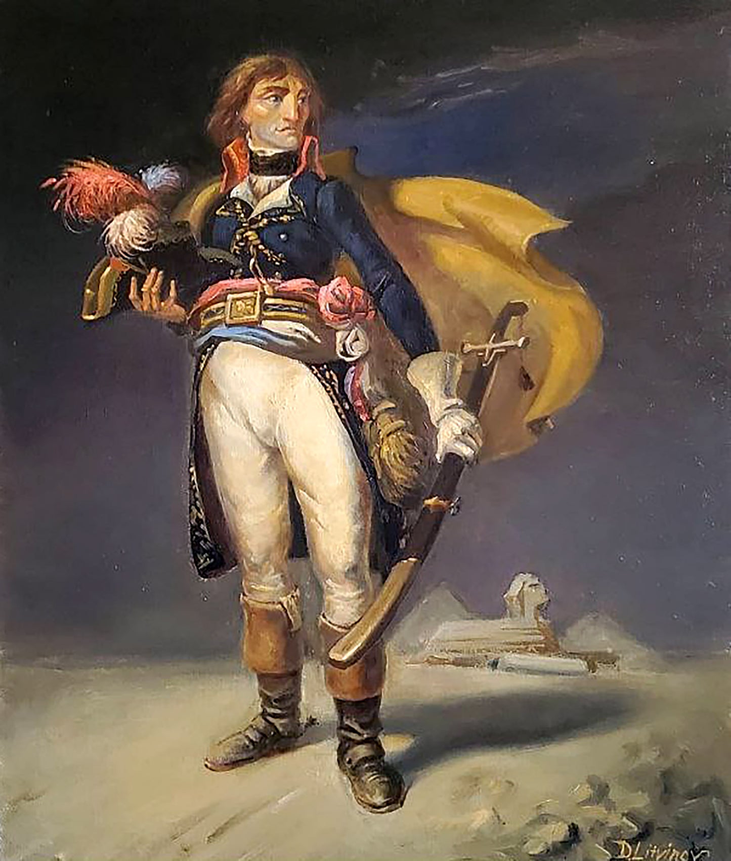 Oil painting Portrait of Napoleon in Egypt Daniil Litvinov