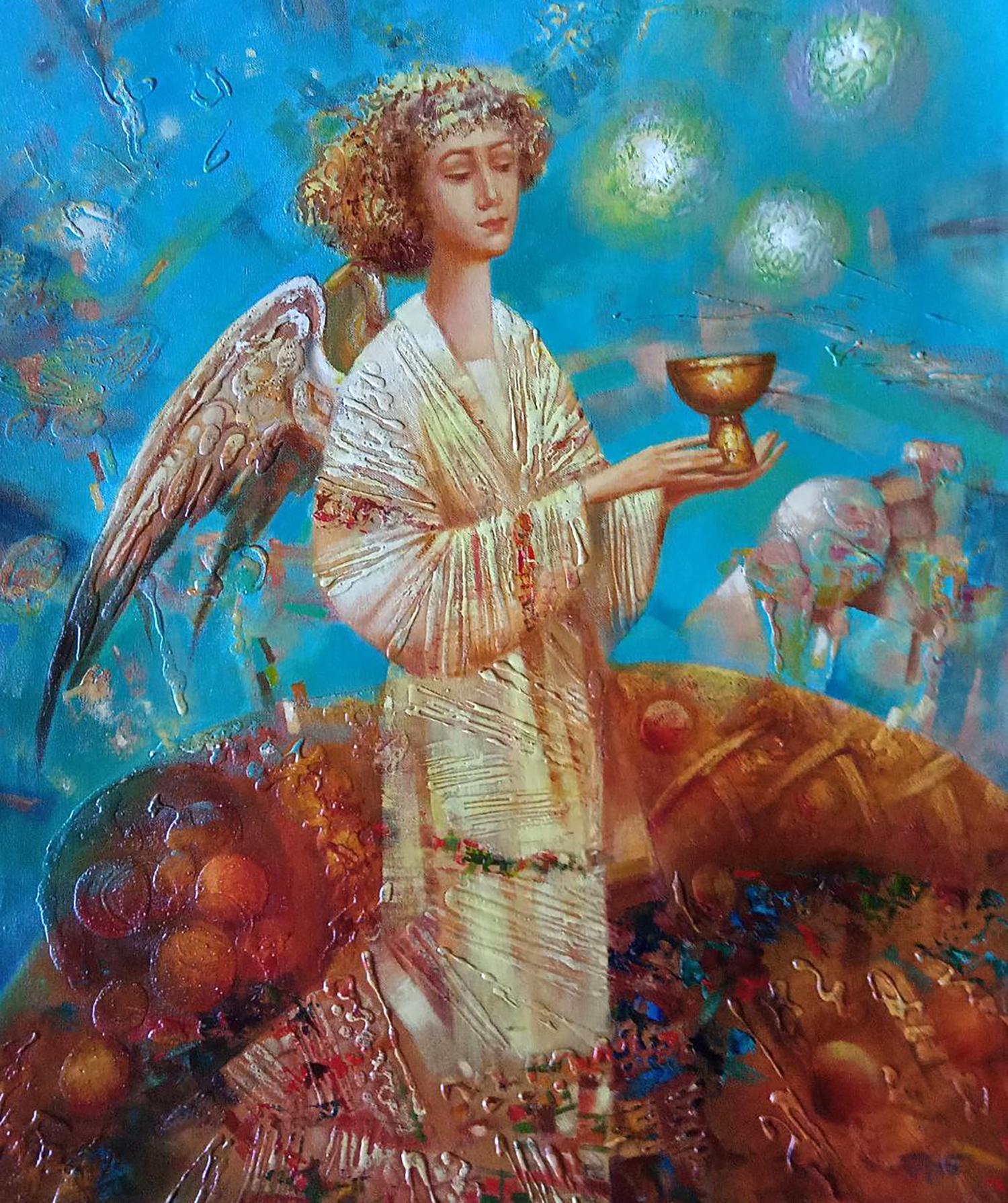 Abstract oil painting Day Angel Anatoly Borisovich Tarabanov