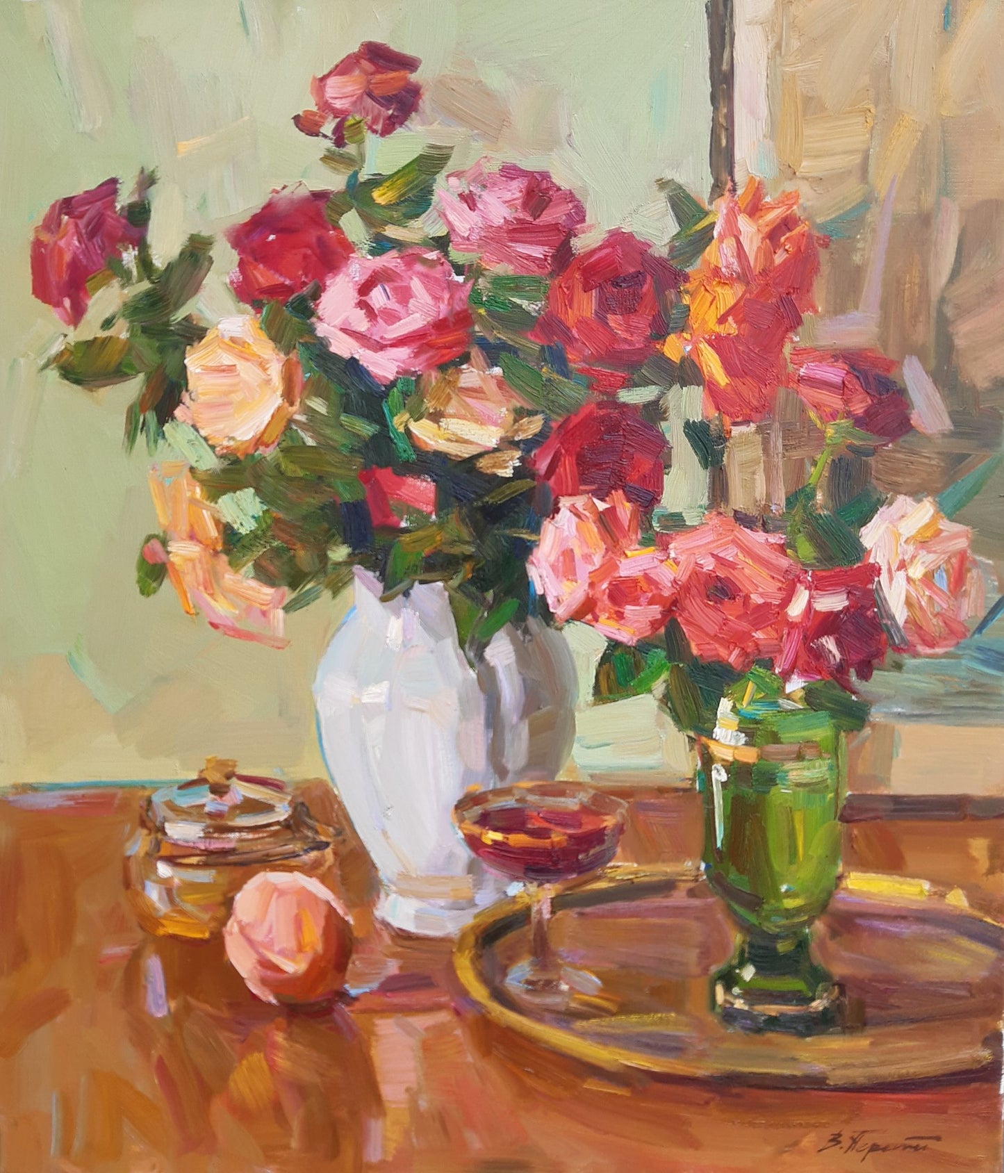 Oli painting Bouquets of roses Pereta Vyacheslav