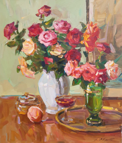 Oli painting Bouquets of roses Pereta Vyacheslav