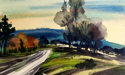 Watercolor painting Journey Svetlana Gramm