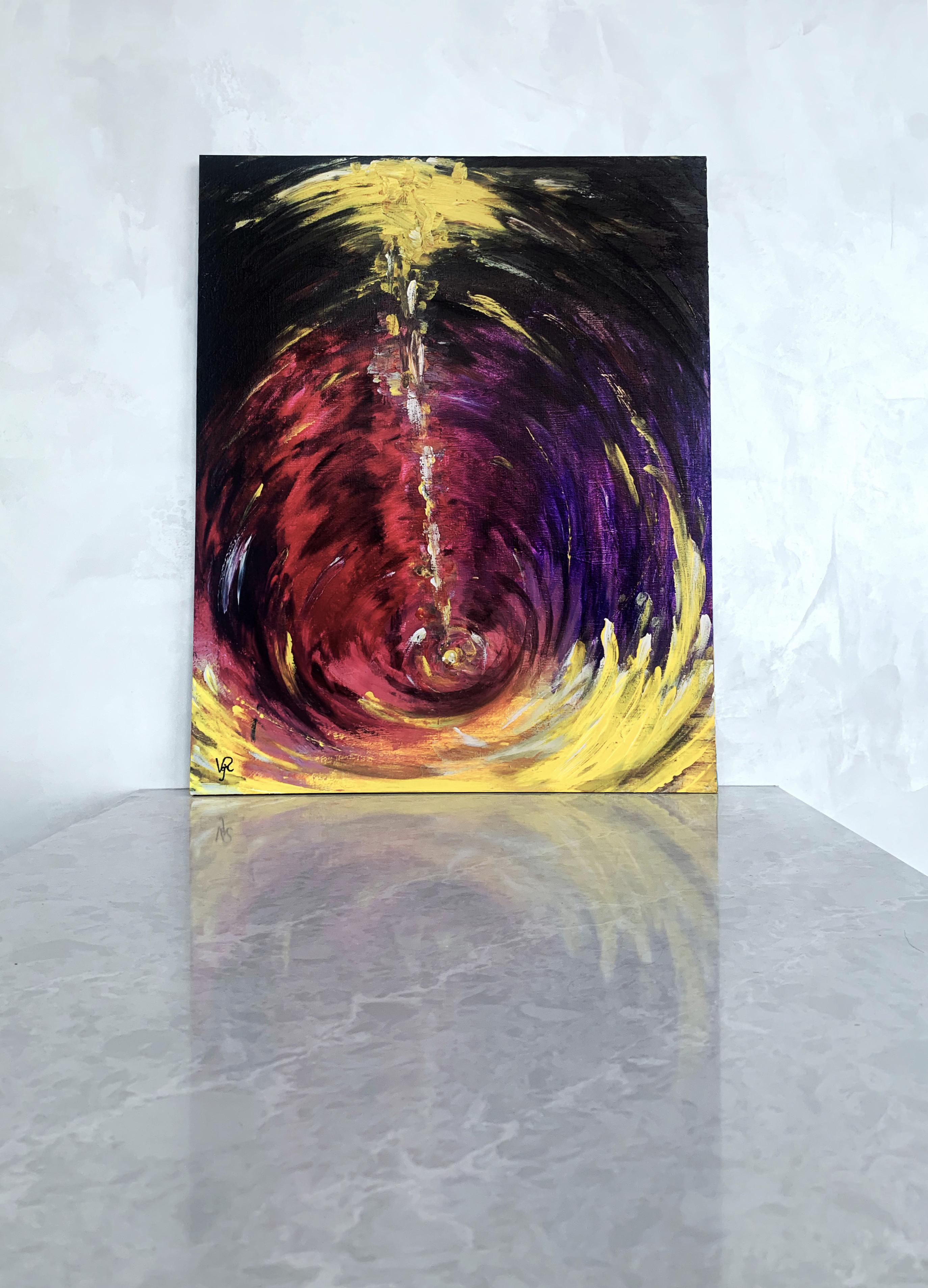 Abstract acrylic painting