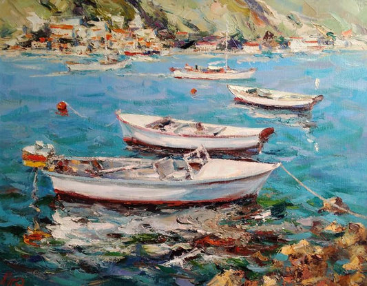Oil painting Boats buy