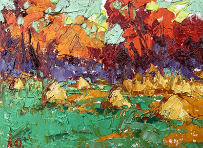 Oil painting Autumn crimson Ivanyuk Alex
