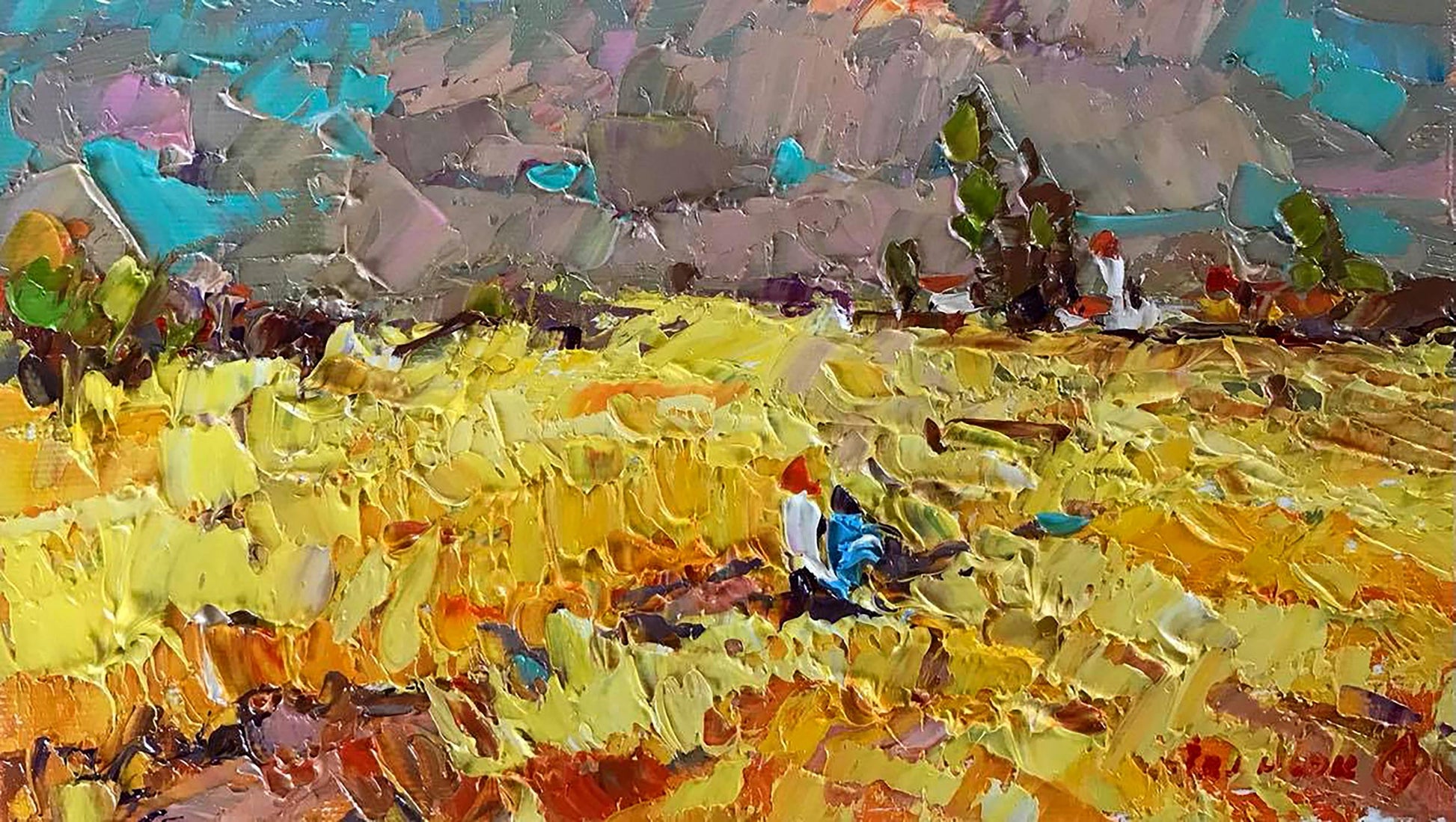 Oil painting Fields of gold Ivanyuk Alex