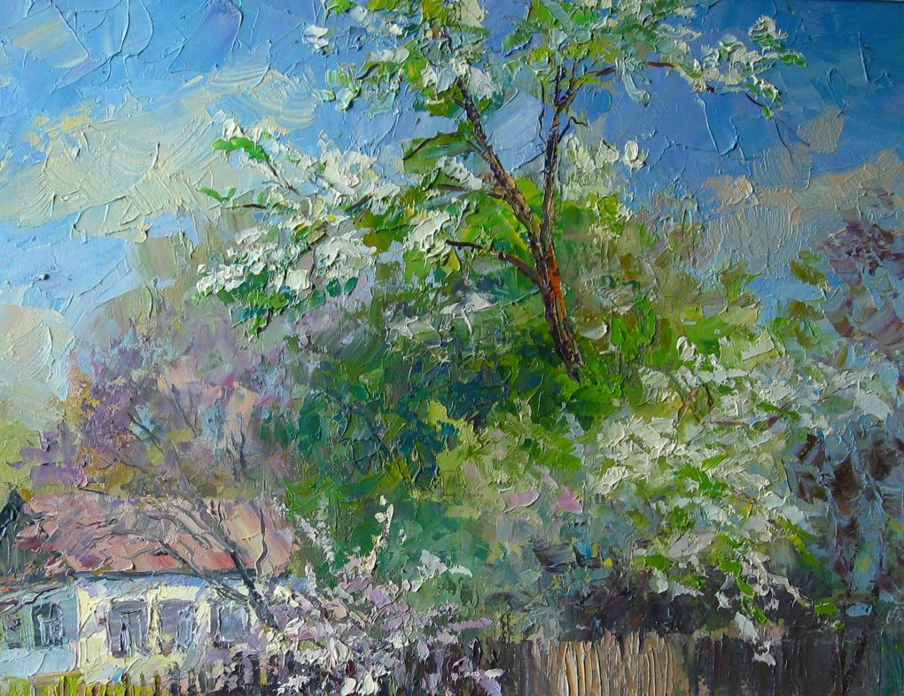 Oil painting Flowering garden / Serdyuk Boris Petrovich