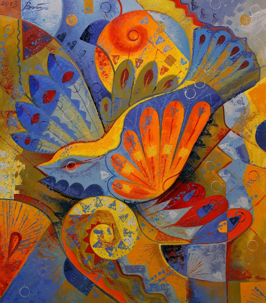 Oil painting Bird of the sun Sergey Voichenko