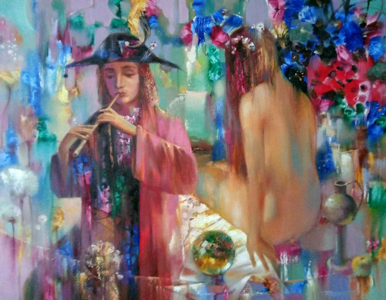 Abstract oil painting Evening melody Anatoly Borisovich Tarabanov