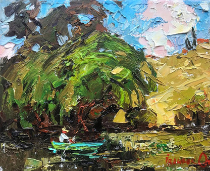 Oil painting Under the willows Ivanyuk Alex