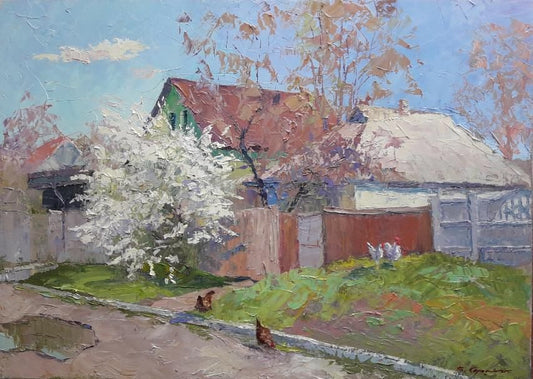 oil painting cherry blossom Serdyuk Boris Petrovich