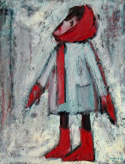 Oil painting Winter portrait Igor Konovalov