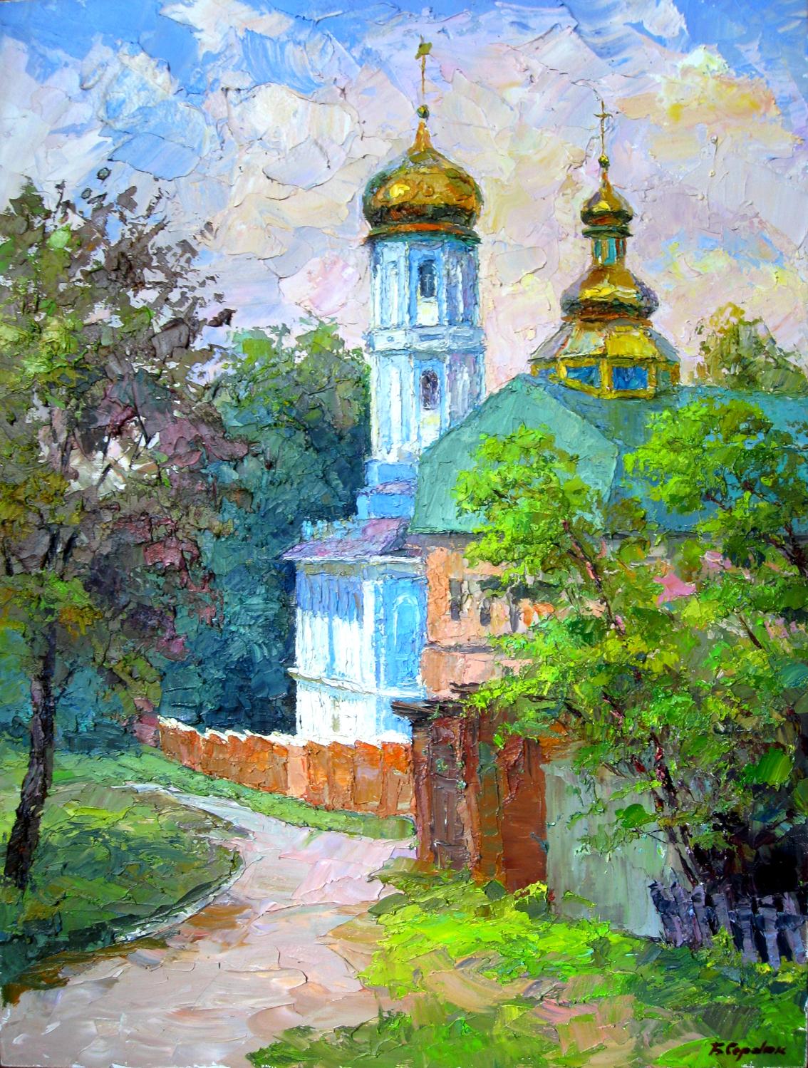 Oil painting Monastery Serdyuk Boris Petrovich