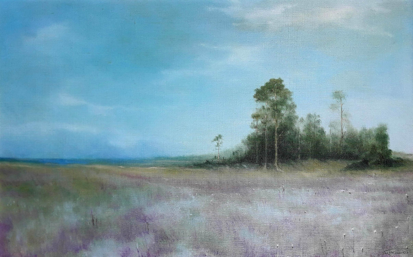 Oil painting Lavender blooms Korkishko Vasily