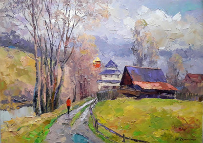 Oil painting After rain Serdyuk Boris Petrovich