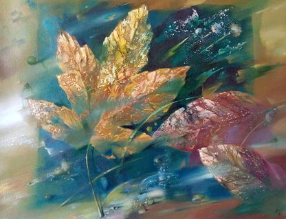 Oil painting Autumn leaves Anatoly Borisovich Tarabanov