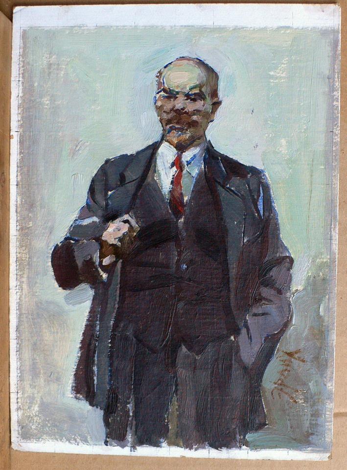 Oil painting Lenin Erlikh Vladimir Isaakovich