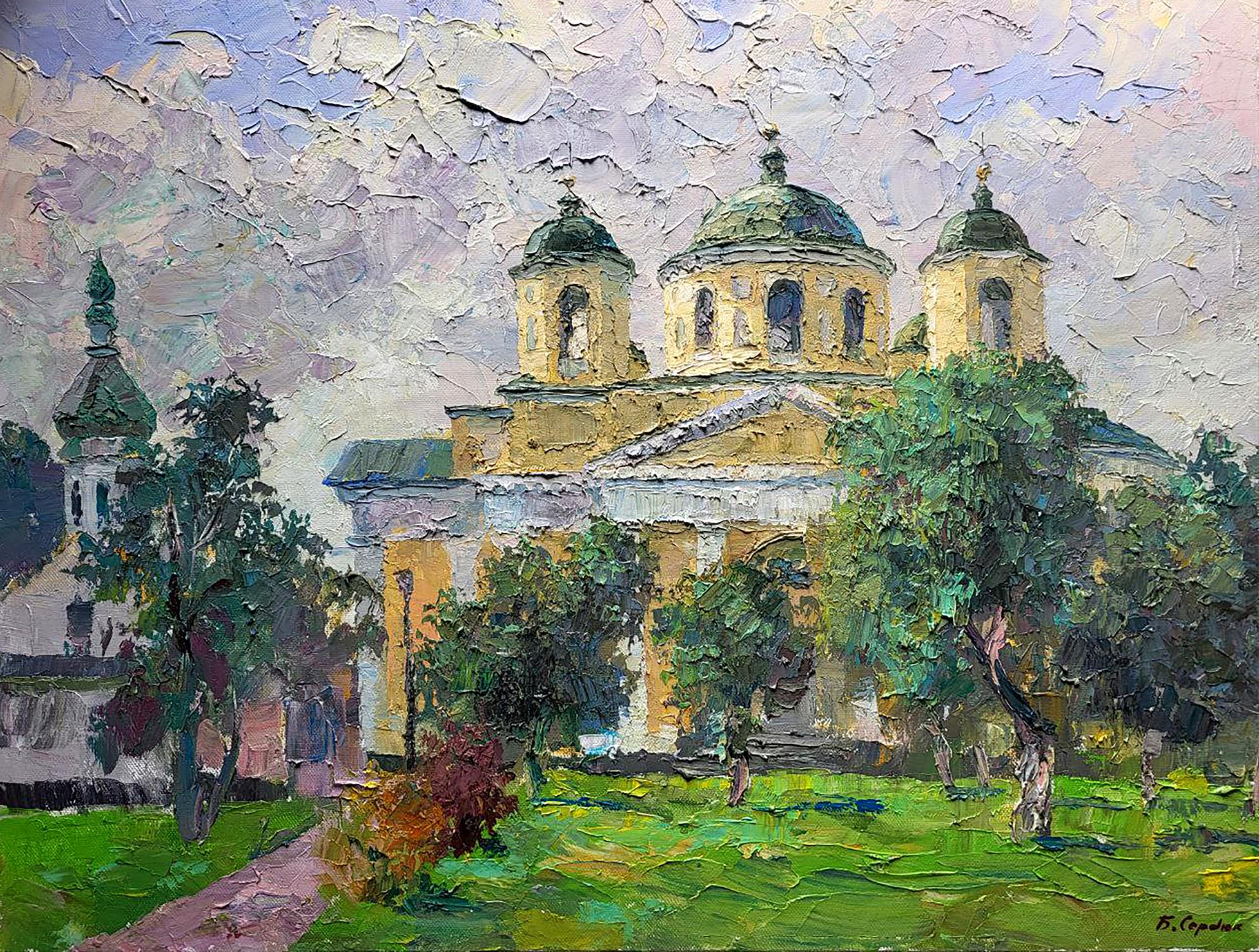 Oil painting Novgorod-Siversky Monastery Serdyuk Boris Petrovich