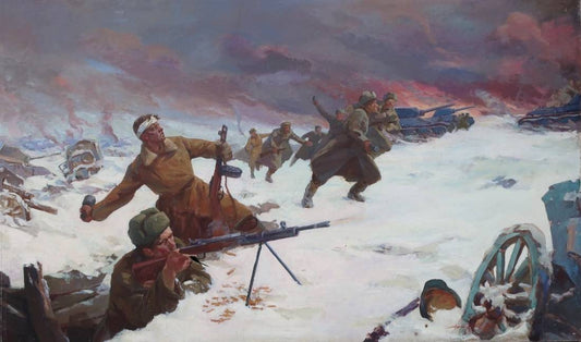 Oil painting Soviet army Nesterenko N.V.