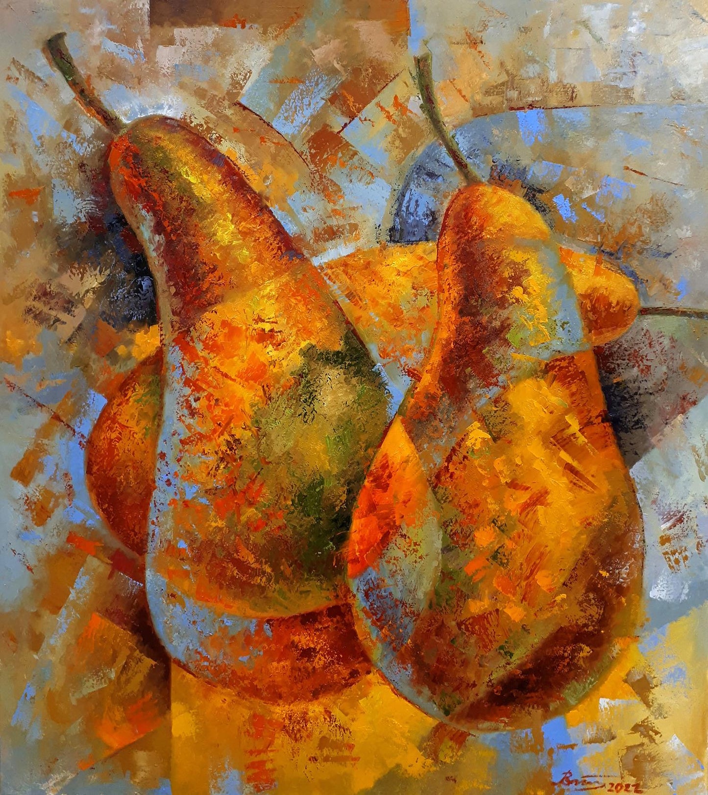 Oil painting Honey pears Sergey Voichenko