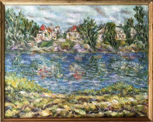 Oil painting Near the river Psel Shapoval Ivan Leontyevich