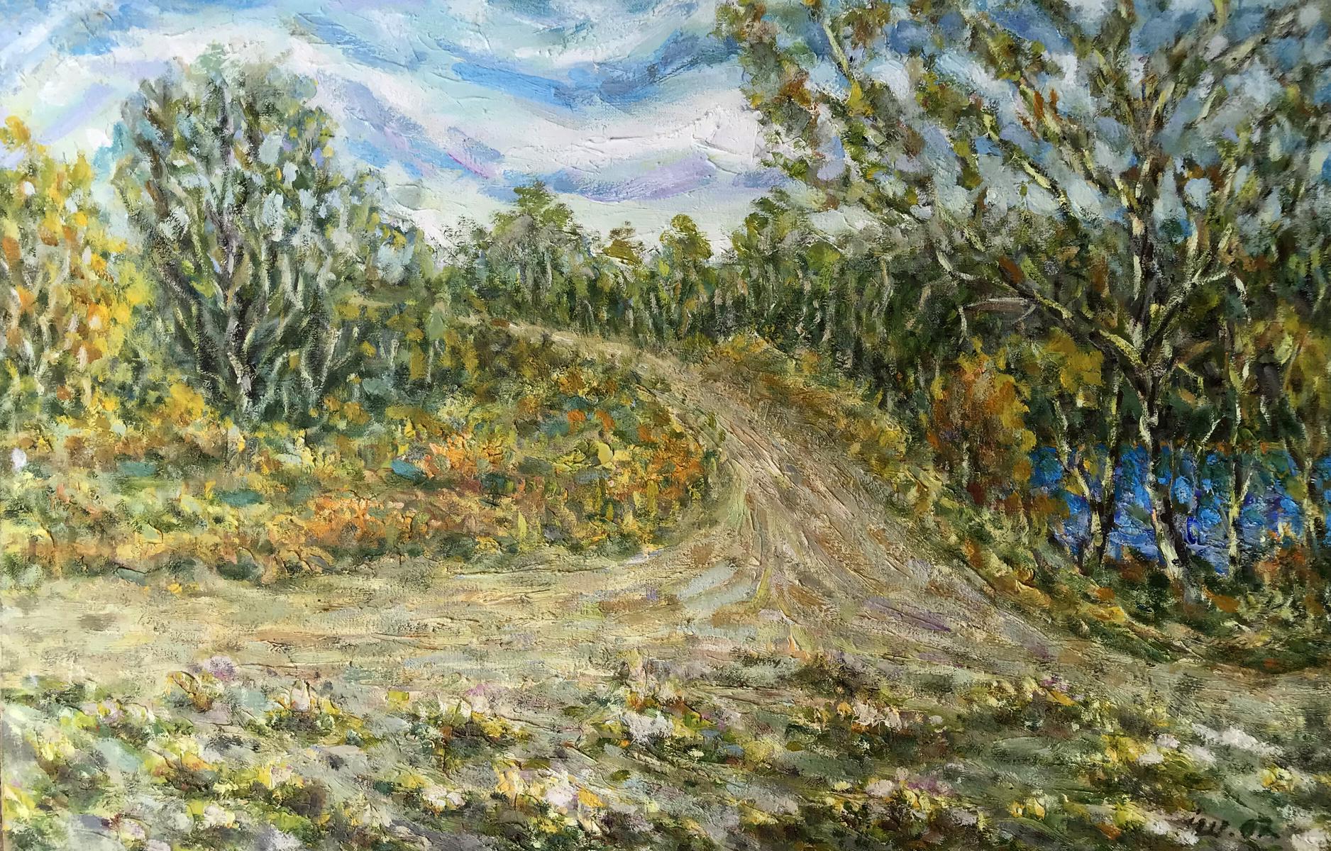 Oil painting Rural road Shapoval Ivan Leontyevich