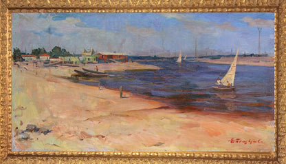 Oil painting Sailboats Boldyreva Evdokia Gavrilovna