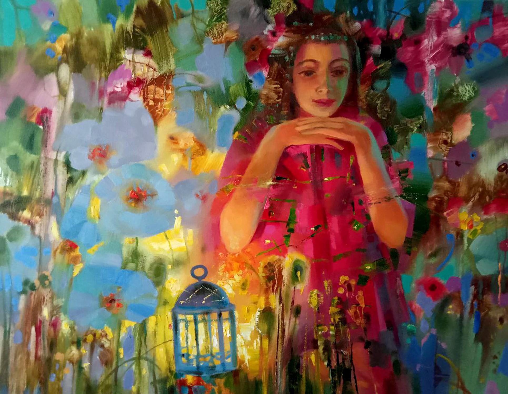 Abstract oil painting Magic lantern Anatoly Borisovich Tarabanov