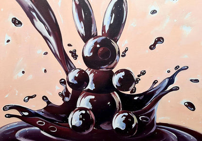 Oil painting Chocolate bunny Igor Konovalov