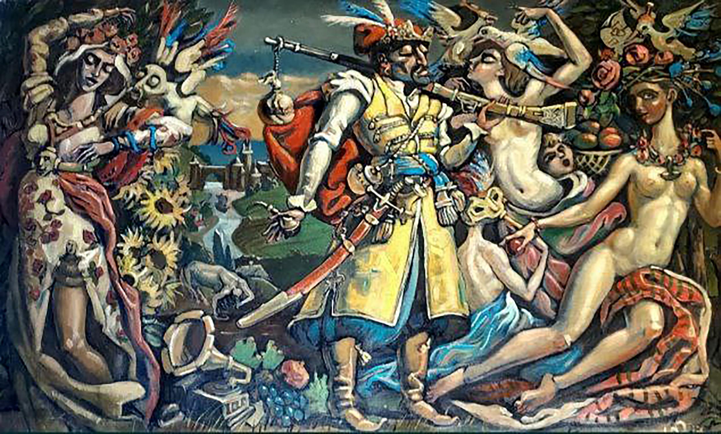 Oil painting Dreams of a Cossack Litvinov Daniil Olegovich