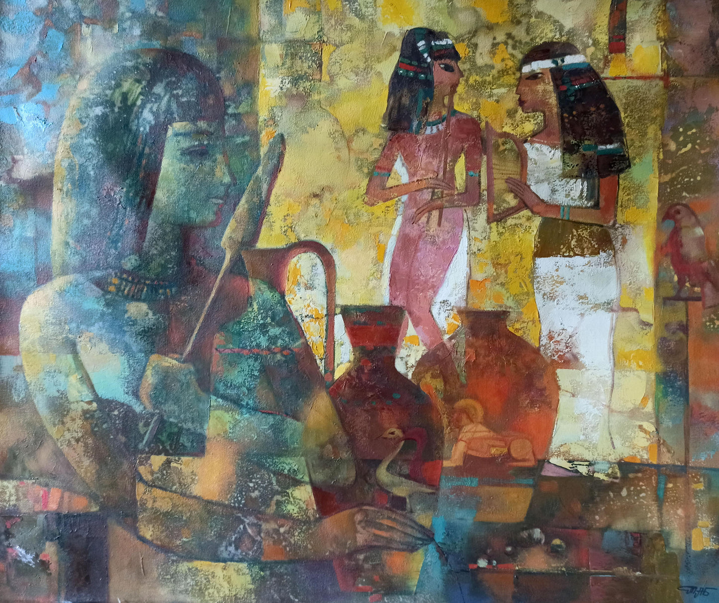 Abstract oil painting Gifts to Pharaoh Anatoly Borisovich Tarabanov